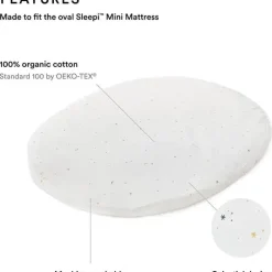 Lençol com elástico Stokke - Sleepi Mini da Pehr, Celestial