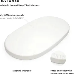 Lençol com elástico Stokke - Sleepi, Branco