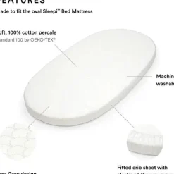 Lençol com elástico Stokke - Sleepi, leques cinza