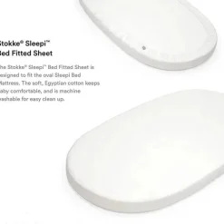 Lençol com elástico Stokke - Sleepi, Branco
