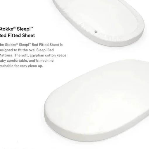Lençol com elástico Stokke - Sleepi, Branco