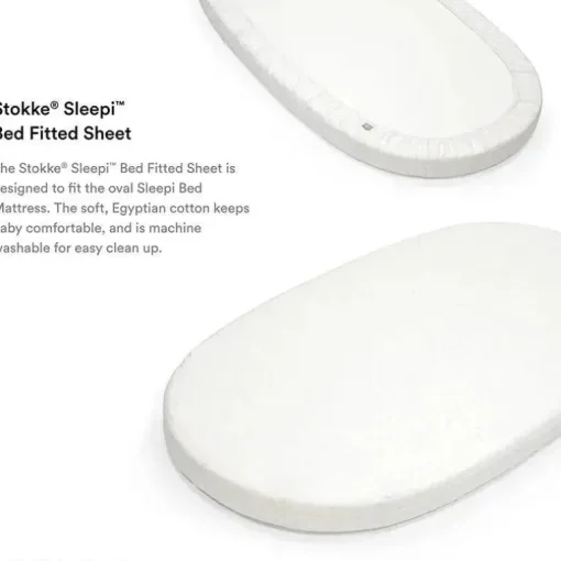 Lençol com elástico Stokke - Sleepi, leques cinza