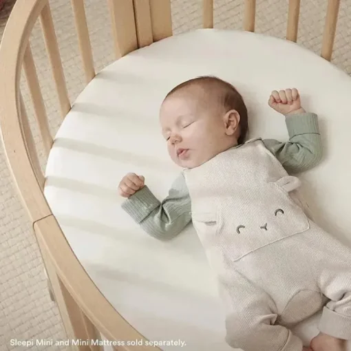 Lençol com elástico Stokke - Sleepi mini, leques cinza
