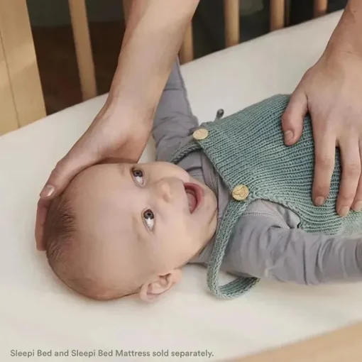 Lençol com elástico Stokke - Sleepi, leques cinza