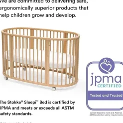 Lençol com elástico Stokke - Sleepi, leques cinza