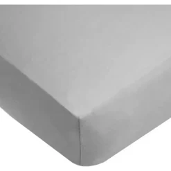 Lençol de berço ajustado em malha 100% algodão orgânico natural American Baby, cinza