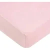 Lençol de berço ajustável American Baby - Supreme 100% algodão natural jersey, rosa