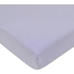Lençol de berço ajustável American Baby - Supreme 100% algodão natural, lilás