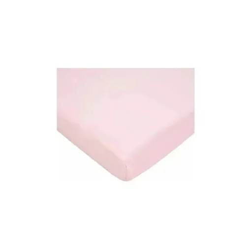 Lençol de berço American Baby Value Jersey Jersey, Rosa