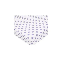 Lençol de berço americano de algodão percal, bolinhas de lavanda