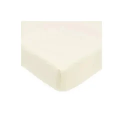 Lençol de berço aveludado ultra macio da American Baby Company, cru