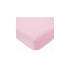 Lençol de berço com ajuste de chenille macio American Baby Heavenly, rosa