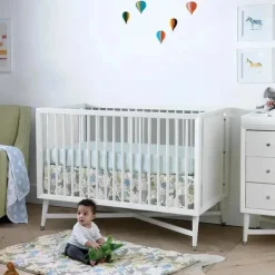 Lençol de berço com estampa DwellStudio Caravan Weave