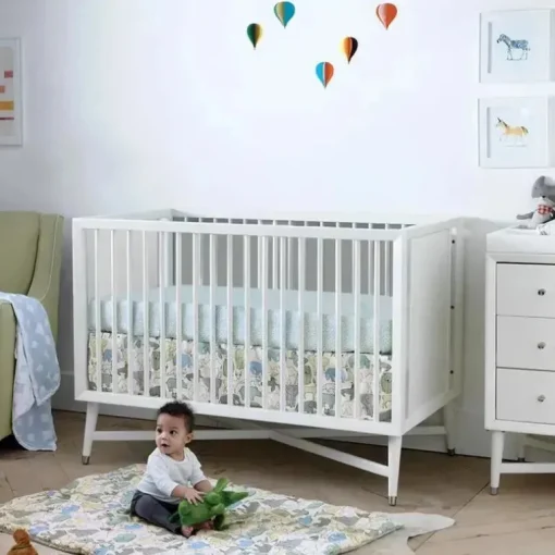 Lençol de berço com estampa DwellStudio Caravan Weave