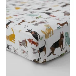 Lençol de berço de musselina de algodão unicórnio Woof