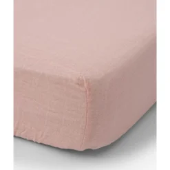 Lençol de berço de musselina de algodão unicórnio - pétala de rosa