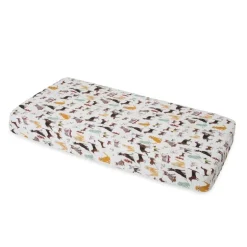 Lençol de berço de musselina de algodão unicórnio Woof