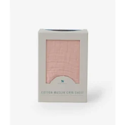 Lençol de berço de musselina de algodão unicórnio - pétala de rosa
