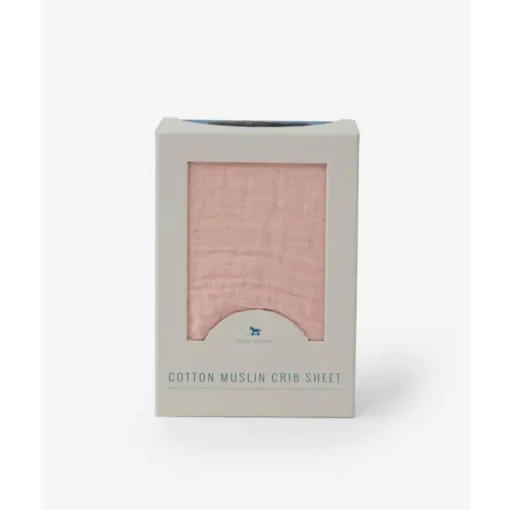 Lençol de berço de musselina de algodão unicórnio - pétala de rosa
