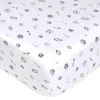 Lençol de berço tricotado 100% algodão estampado American Baby, cinza esportivo