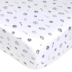 Lençol de berço tricotado 100% algodão estampado American Baby, cinza esportivo
