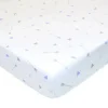 Lençol de berço tricotado 100% algodão estampado American Baby, setas azuis