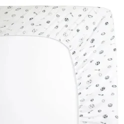 Lençol de berço tricotado 100% algodão estampado American Baby, cinza esportivo