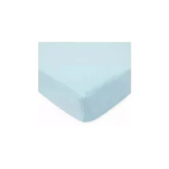Lençol de berço/portátil de chenile macio celestial americano bebê, azul