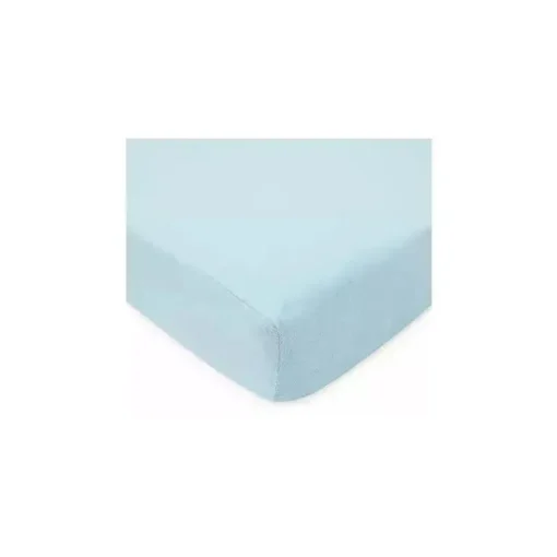 Lençol de berço/portátil de chenile macio celestial americano bebê, azul
