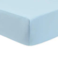 Lençol de Percal Azul para Berço da American Baby Company