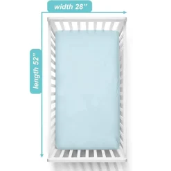 Lençol de Percal Azul para Berço da American Baby Company