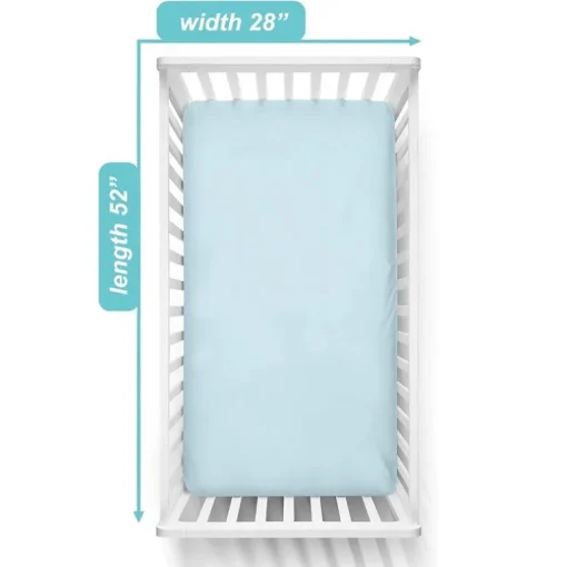 Lençol de Percal Azul para Berço da American Baby Company