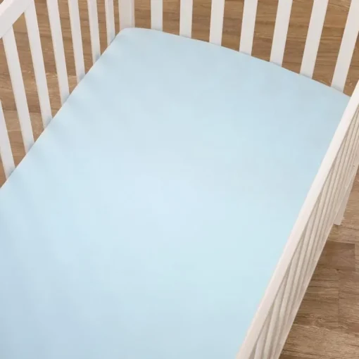 Lençol de Percal Azul para Berço da American Baby Company