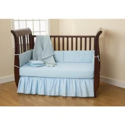 Lençol de Percal Azul para Berço da American Baby Company