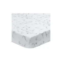 Lençol para berço de bebê Lambs &amp; Ivy Grey em mármore