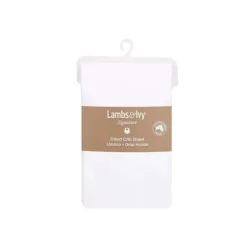 Lençol para berço de cordeiros e hera branco