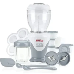 Liquidificador Nuby Garden Fresh Mighty, Máquina de Comida para Bebê - Cinza Frio