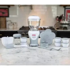Liquidificador Nuby Garden Fresh Mighty, Máquina de Comida para Bebê - Cinza Frio