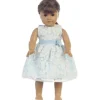 Lito - Baby Dolls Vestido de tule com design floral, azul