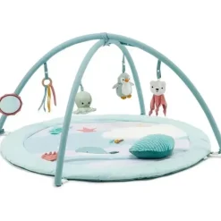 Little Big Friends - Grande tapete redondo com arco, brinquedo de atividade multissensorial, oceano
