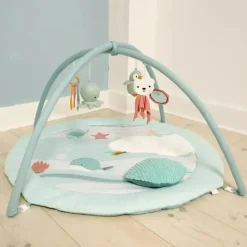 Little Big Friends - Grande tapete redondo com arco, brinquedo de atividade multissensorial, oceano