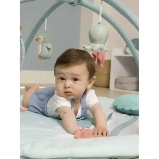 Little Big Friends - Grande tapete redondo com arco, brinquedo de atividade multissensorial, oceano