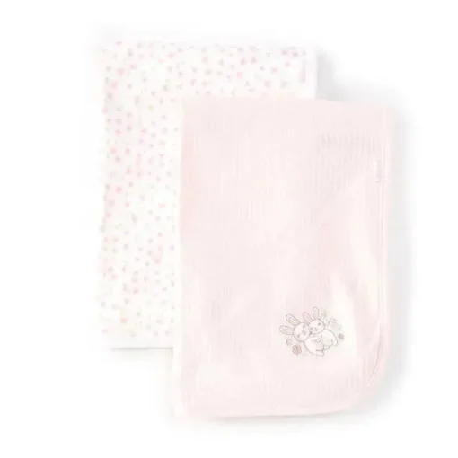 Little Me - 2 unidades de coelhinhos engraçados para meninas recebendo cobertores