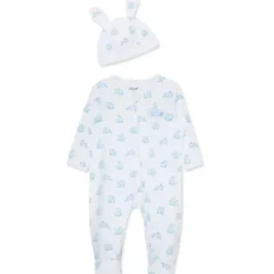 Little Me - Baby Boy Blue Bunny Footie & Hat