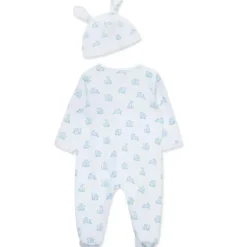 Little Me - Baby Boy Blue Bunny Footie & Hat