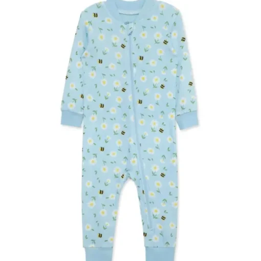 Little Me - Baby Boy Daisy Zip Front Pajama