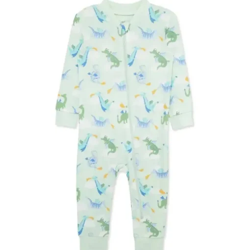 Little Me - Baby Boy Dragon Zip Front Pajama