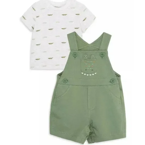 Little Me - Baby Boy Gator Shortall