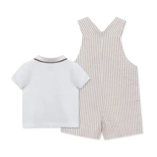 Little Me - Baby Boy Puppies Woven Shortall Set