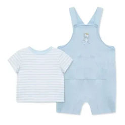 Little Me - Baby Boy Safari Shortall Set, Blue